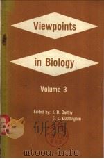 VIEWPOINTS IN BIOLOGY VOLUME 3 PDF电子版封面