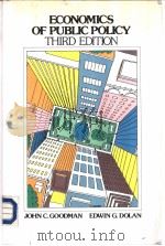 ECONOMICS OF PUBLIC POLICY:The Micro View 3rd EDITION PDF电子版封面 0314852387