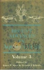 RECENT ADVANCES IN AQUACULTURE VOLUME 3 PDF电子版封面 0709935927