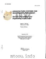 AQUACULTURE SYSTEMS FOR WASTEWATER TREATMENT:Seminar proceedings and Engineering Assessment PDF电子版封面