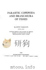 PARASITIC COPEPODA AND BRANCHIURA OF FISHES PDF电子版封面