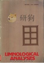 LIMNOLOGICAL ANALYSES PDF电子版封面