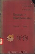 Essays in Biochemistry Volume 1 1965 PDF电子版封面