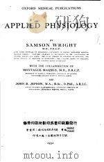 APPLIED PHYSIOLOGY     PDF电子版封面     