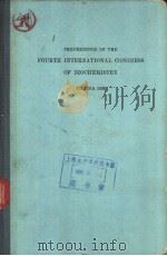PROCEEDINGS OF THE FOURTH INTERNATIONAL CONGRESS OF BIOCHEMISTRY Volume Ⅷ SYMPOSIUM Ⅷ PROTEINS PDF电子版封面