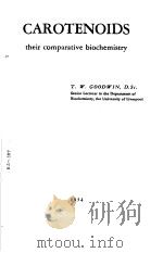 CAROTENOIDS their comparative biochemistry（ PDF版）