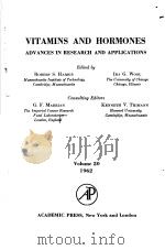 VITAMINS AND HORMONES ADVANCES IN RESEARCH AND APPLICATIONS Volume 20 PDF电子版封面