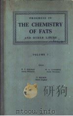 PROGRESS IN THE CHEMISTRY OF FATS AND OTHER LIPIDS Volume 3 PDF电子版封面