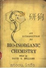 AN INTRODUCTION TO BIO-INORGANIC CHEMISTRY PDF电子版封面 0398034222