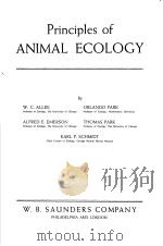 Principles of ANIMAL ECOLOGY PDF电子版封面 W.C.ALLEE ALFRED E.EMERSON
