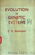 EVOLUTION OF GENETIC SYSTEMS PDF电子版封面 C.D.Darlington