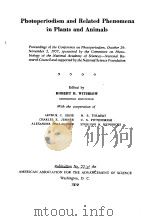 Photoperiodism and Related Phenomena in Plants and Animals PDF电子版封面