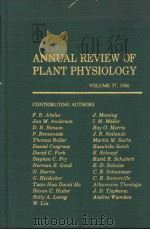 ANNUAL REVIEW OF PLANT PHYSIOLOGY VOLUME 37 PDF电子版封面 0824306376