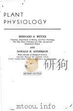 PLANT PHYSIOLOGY SECOND EDITION PDF电子版封面 B.S.MEYER D.B.ANDERSON