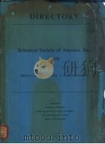 DIRECTORY Botanical Society of America,Inc. 1979 MISCELLANEOUS SERIES PUBLICATION 158 PDF电子版封面