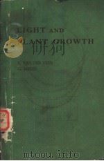 LIGHT AND PLANT GROWTH PDF电子版封面 R.VAN DER VEEN G.MEIJER