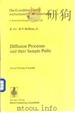 Diffusion Processes and their Sample Paths PDF电子版封面