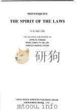 西学基本经典·政治学类  论法的精神  英文（1999 PDF版）