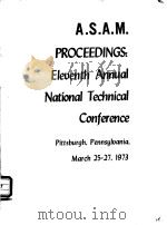 ASAM PROCEEDINGS:Eleventh Annual National Technical Conference PDF电子版封面