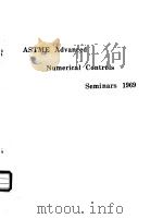 ASTME Advanced Numerical Controls Seminars 1969 PDF电子版封面