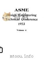 ASME Design Engineering Technical Conference 1973 Volume 4 PDF电子版封面