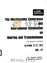 An ASME Publication The Mechanisms Conference and International Symposium on Gearing and Transmissio PDF电子版封面