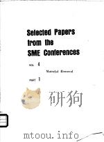 Selected Papers From the SME Conferences VOL 4 《Material Removal》Part 1 PDF电子版封面