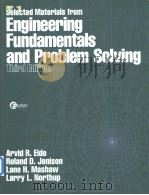 Selected Materials from Engineering Fundamentals and Problem Solving PDF电子版封面 0072188960 Arvid R.Eide Roland D.Jenison
