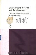 Environment Growth and Development PDF电子版封面