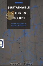 SUSTAINABLE CITIES IN EUROPE PDF电子版封面 7853832030