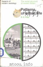 Patterns of urban life PDF电子版封面 0582488036