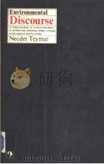 Teymur Environmental Discourse PDF电子版封面 0946160007