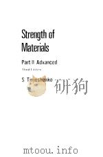 Strength of Materials Part Ⅱ Advanced Theory and Problems PDF电子版封面 0442085400 S.TIMOSHENKO
