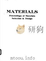 Materials Proceedings of Materials Selection & Design PDF电子版封面 0863530311