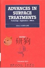 ADVANCES IN SURFACE TREATMENTS:Technology-Applications-Effects Volume 1 PDF电子版封面 0080311261 A.NIKU-LARI