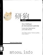 New challenges for international leadership:lessons from organizations with global missions PDF电子版封面 083303345X