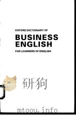 OXFORD DICTIONARY OF BUSINESS ENGLISH FOR LEARNERS OF ENGLISH PDF电子版封面