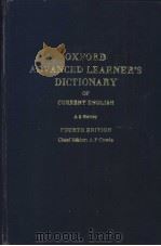 OXFORD ADVANCED LEARNERS DICTIONARY OF CURRENT ENGLISH PDF电子版封面