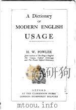 A Dictionary of Modern English Usage     PDF电子版封面     
