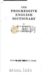THE PROGRESSIVE ENGLISH DICTIONARY PDF电子版封面
