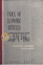 INDES OF ECONOMIC ARTICLES Volume Ⅹ·1968 PDF电子版封面