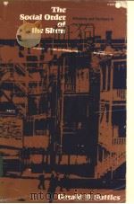 THE SOCIAL ORDER OF THE SLUM PDF电子版封面