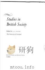 Studies in Britisb Society PDF电子版封面