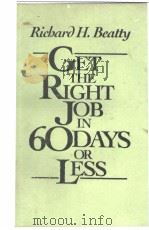 GET THE RIGHT JOB IN 60 DAYS OR LESS（ PDF版）