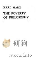 THE POVERTY OF PHILOSOPHY 1978 PDF电子版封面