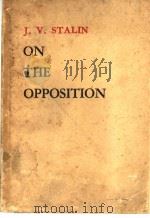 ON THE OPPOSITION PDF电子版封面 J.V.STALIN