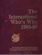 The International Whos Who 1988-89 PDF电子版封面