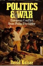 POLITICS AND WAR PDF电子版封面 0674688155