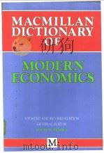 MACMILLAN DICTIONARY OF MODERN ECONOMICS PDF电子版封面 0333351738