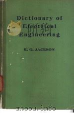 Dictionary of Electrical Engineering PDF电子版封面